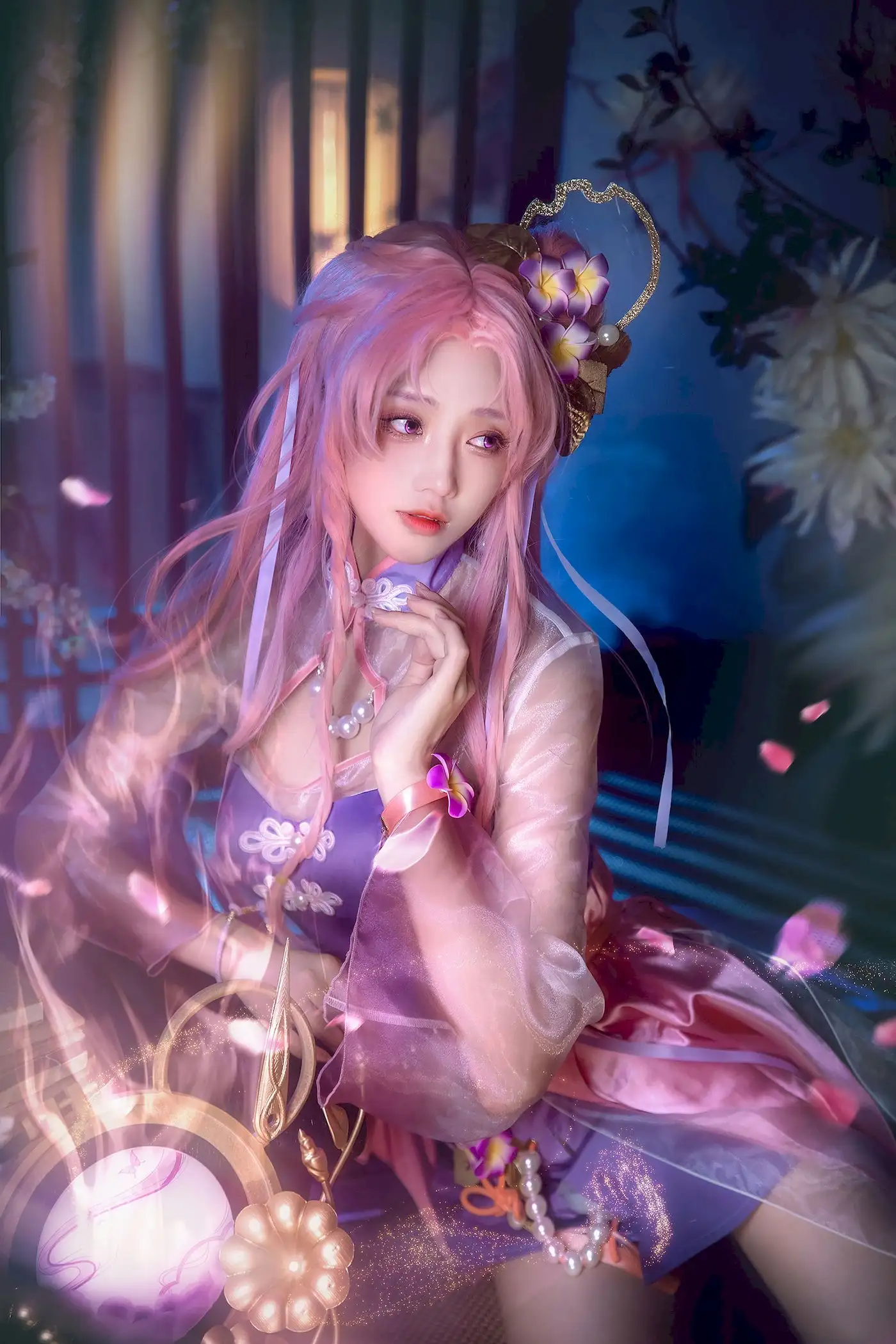 走路摇zly紫霞仙子写真 执杖立屏前梦回幻月夜