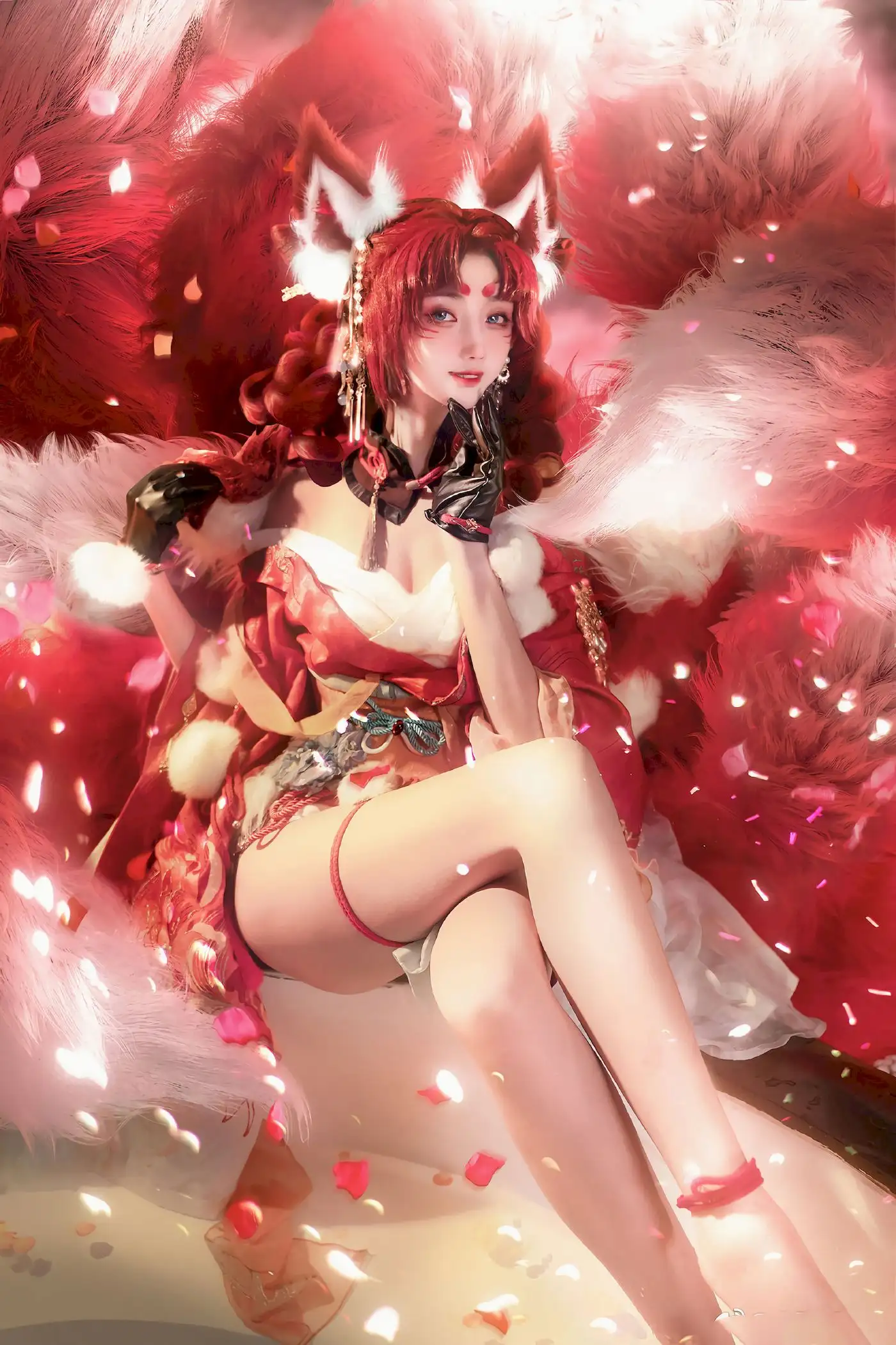 走路摇zly红狐幻梦写真 樱花落英里的妲己本命