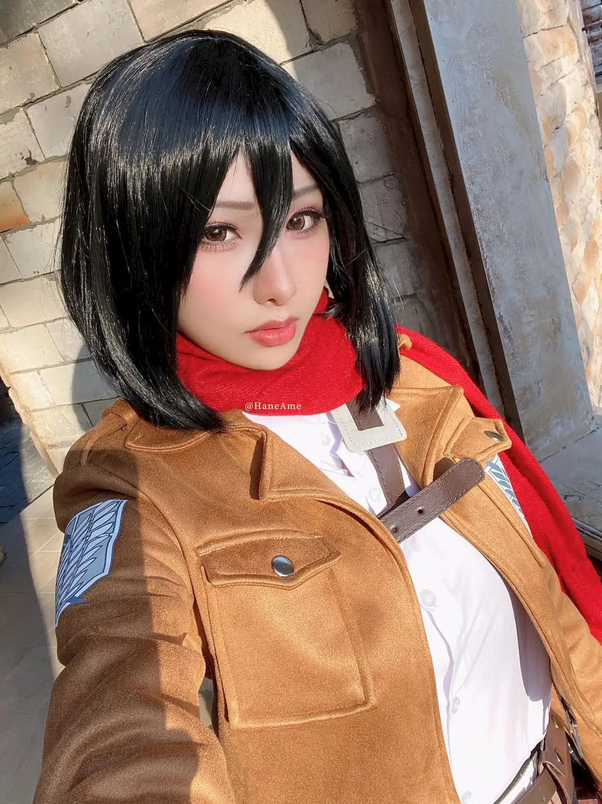 雨波HaneAme三笠经典COS 红围巾与立体机动的秋日回响